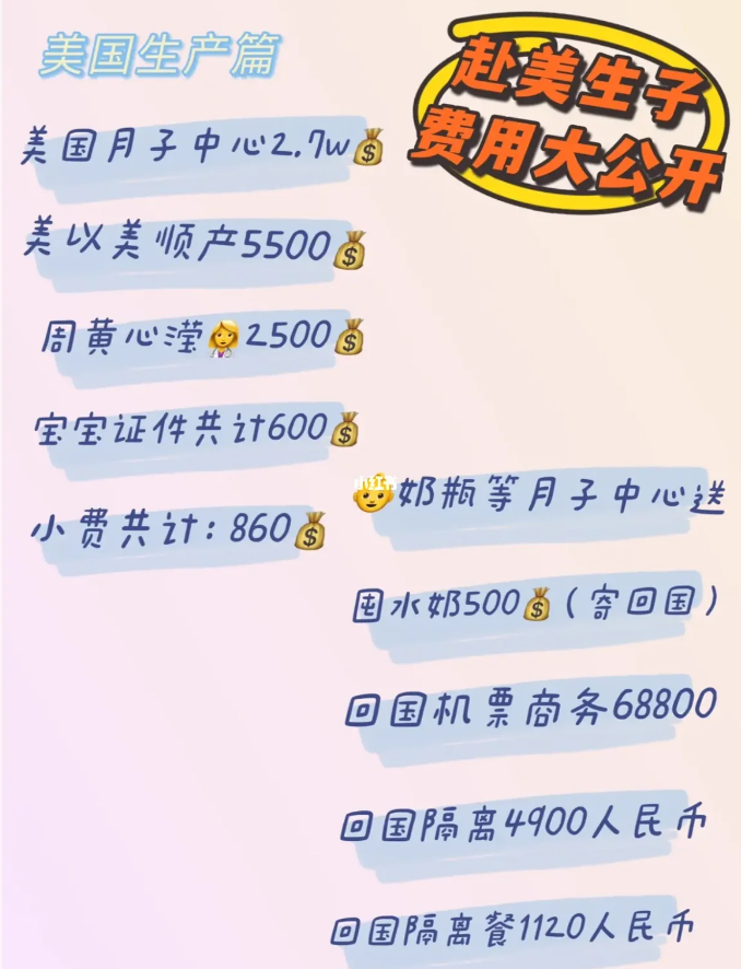 新加坡赴美产子回答：美国生孩子费用大公开